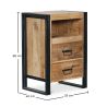 Comodino - Stile Industriale - Legno e metallo - Onawa image 7