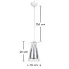Lampada a soffitto - Lampada a sospensione - Acciaio e vetro - Apolo image 7