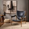 Poltrona di Design con Braccioli - Legno e Pelle - Captain image 7
