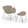  Poltrona di Design con Poggiapiedi - Rivestimento in Pelle - Chunk image 7