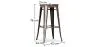Sgabello da bar Design Industriale - Legno & Acciaio - 76cm - Stylix image 7