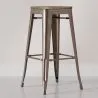 Sgabello da bar Design Industriale - Legno & Acciaio - 76cm - Stylix image 7