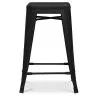 Sgabello da bar di design industriale - Acciaio opaco - 60cm - Stylix image 7