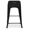 Sgabello da bar di design industriale - Acciaio opaco - 60cm - Stylix image 7