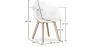 Sedia da pranzo con braccioli - Stile Scandinavo - Dominic image 7