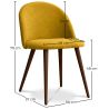Sedia da pranzo - Rivestita in tessuto - Stile scandinavo - Evelyne image 7