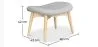 Poggiapiedi rivestito in lino - Design scandinavo - Legno - Kontor image 7
