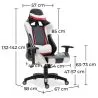Sedia da ufficio con braccioli - Sedia da scrivania con rotelle - Gamer - Guy image 7