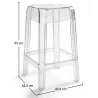 Sgabello di design trasparente - 65 cm - Victoria Queen image 7
