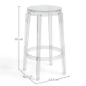 Sgabello di Design Trasparente - 65cm - Arthur image 7