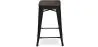 Sgabello da bar - Design industriale - Legno e acciaio - 60cm - Stylix image 7