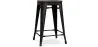 Sgabello da bar - Design industriale - Legno e acciaio - 60cm - Stylix image 7