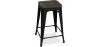 Sgabello da bar - Design industriale - Legno e acciaio - 60cm - Stylix image 7