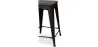 Sgabello da bar - Design industriale - Legno e acciaio - 60cm - Stylix image 7