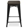 Sgabello da bar - Design industriale - Legno e acciaio - 60cm - Stylix image 7