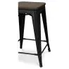 Sgabello da bar - Design industriale - Legno e acciaio - 60cm - Stylix image 7