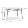 Tavolo da pranzo rettangolare - Stile Scandinavo - Legno - 110 x 80 cm image 7