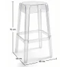 Sgabello di design trasparente - 75 cm - Victoria Queen image 7