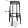 Sgabello di design trasparente - 75 cm - Victoria Queen image 7