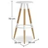 Sgabello da bar in legno - Design scandinavo - Matu image 7