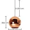  Lampada da soffitto - Lampada a sospensione dal design a sfera - 40 cm - Range image 7