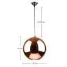 Lampadario - Lampada a Sospensione Sfera in Metallo - 25 cm - Range image 7