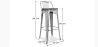 Sgabello da bar di design industriale con schienale - Legno e acciaio - 76 cm - Stylix image 7