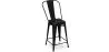 Sgabello da bar con schienale - Design industriale - 60cm - Stylix image 7