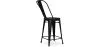 Sgabello da bar con schienale - Design industriale - 60cm - Stylix image 7