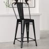 Sgabello da bar con schienale - Design industriale - 60cm - Stylix image 7