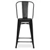 Sgabello da bar con schienale - Design industriale - 60cm - Stylix image 7