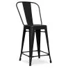 Sgabello da bar con schienale - Design industriale - 60cm - Stylix image 7