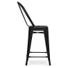 Sgabello da bar con schienale - Design industriale - 60cm - Stylix image 7