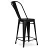 Sgabello da bar con schienale - Design industriale - 60cm - Stylix image 7