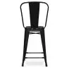Sgabello da bar con schienale - Design industriale - 60cm - Stylix image 7
