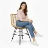 Sedia da pranzo in rattan - Stile Boho - Mia image 7