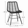 Sedia da pranzo in rattan - Stile Boho - Mia image 7
