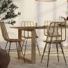Sedia da pranzo in rattan - Stile Boho - Mia image 7