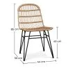 Sedia da pranzo in rattan - Stile Boho - Many image 7