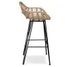 Sgabello da bar in rattan con braccioli - Stile Boho Bali - 75cm - Many image 7
