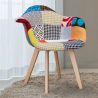 Sedia da pranzo con braccioli - Rivestimento Patchwork - Pixi image 7