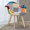 Sedia da pranzo con braccioli - Rivestimento Patchwork - Pixi image 7