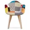 Sedia da pranzo con braccioli - Rivestimento Patchwork - Pixi image 7