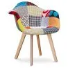 Sedia da pranzo con braccioli - Rivestimento Patchwork - Pixi image 7