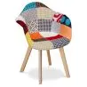 Sedia da pranzo con braccioli - Rivestimento Patchwork - Pixi image 7