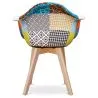 Sedia da pranzo con braccioli - Rivestimento Patchwork - Pixi image 7