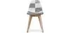 Sedia da pranzo - Rivestita in patchwork bianco e nero - Denisse image 7