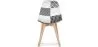 Sedia da pranzo - Rivestita in patchwork bianco e nero - Denisse image 7