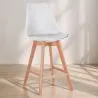 Sgabello in stile scandinavo - Gambe in legno - Denisse image 7