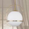 Lampada a Soffitto a Sfera di Vetro - Lampada a Sospensione Dorata - Anette image 7